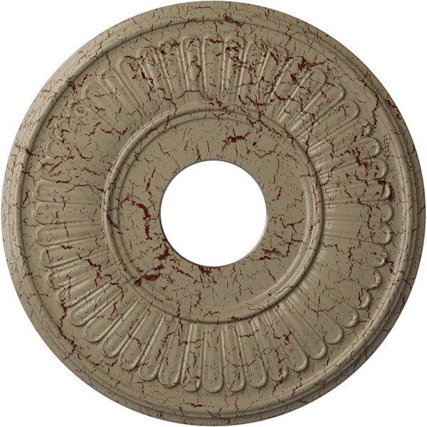 Ekena Millwork Berkshire Ceiling Medallion (Canopies up to 7"), 15 3/4"OD x 3 7/8"ID x 3/4"P, Gobi Desert Crackle CM15BEGDC - main